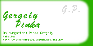 gergely pinka business card